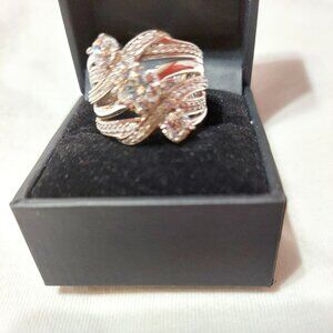 NWOT Macy's Silver Tone Multi CZ Ring size 7